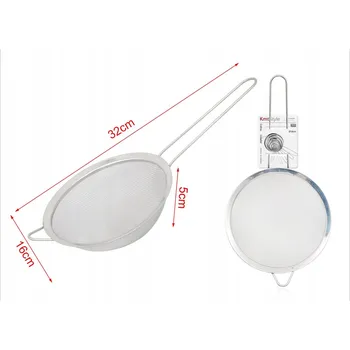 Cedník a síto Sítko KUCHYŇSKÉ ocelové cedník s rukojetí pro cezení a prosévání 16 cm