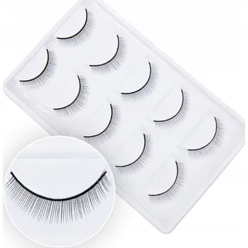 Péče o řasy a obočí Tréninkové řasy pro nácvik, řasy na tréninkovou hlavu, 5 párů
