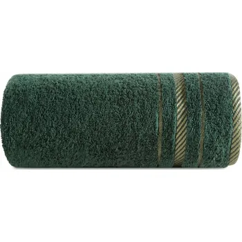 Ručník Osuška 70x140 cm, světle zelená, s ozdobnou bordurou s proužky