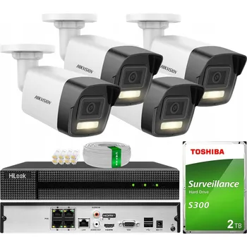 IP kamera Sada IP monitoringu 6MPX venkovní HIKVISION Smart Hybrid Light, disk 2TB