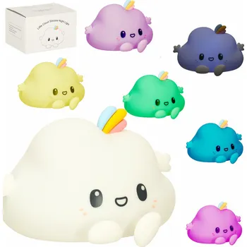 Noční světlo Ikonka Silikonové noční světlo RGB cloud bílá