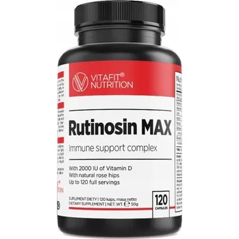 VITAFIT RUTINOSIN MAX 120 KAPSLÍ IMUNITA VITAMÍN C D ZINEK RUTIN ROSE HIPS