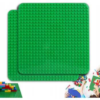 ostatní stavebnice 2 KUSY Klasická zelená stavebnicová deska PRO KOSTKY STAVEBNICE 38,5 x 38,5 CM
