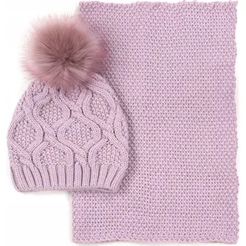 Čepice Art of Polo sada: čepice a nákrčník (rolák) univerzální velikost, růžová