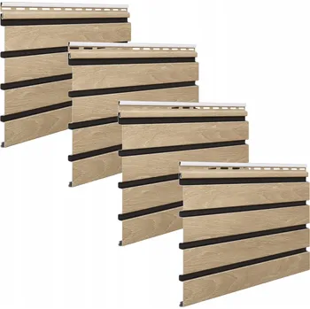 Obklad FASÁDNÍ LAMELY FRONTO VILO, OBKLADOVÝ PANEL (4 ks) Dub V-BLACK