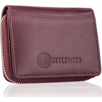 Peněženka Betlewski dámská peněženka z pravé kůže růžová