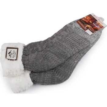 Pánské ponožky Pánské ponožky zimní s kožíškem a protiskluzem Emi Ross