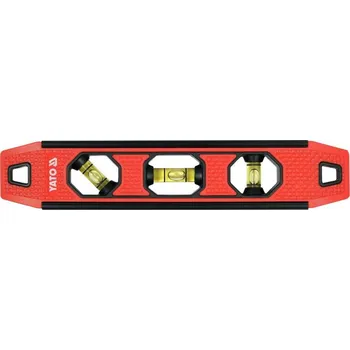 Vodováha Yato Torpédo hliníková vodováha magnetická, 3 libelky, 23 cm