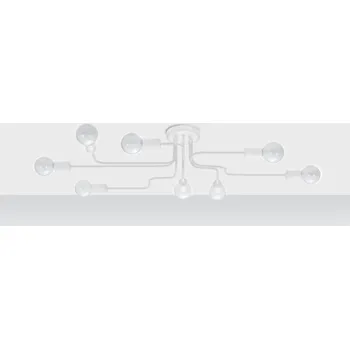 Lustr VECTOR 8 bílý stropní svítidlo do obýváku, kuchyně, nad stůl, LED