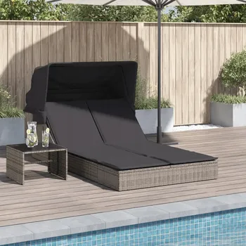 Zahradní lehátko Obal na zahradní lehátko 108 x 236 x 102 cm šedý