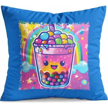 Polštář POLŠTÁŘ MODRÝ DÁREK – ŠEJK DUHA HRNEK