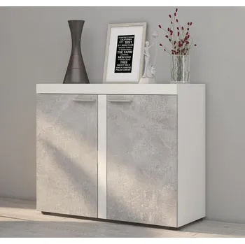 Komoda Falco Skříňka RIZO 2D bílá/beton