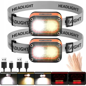 Čelovka ČELOVKA AKUMULÁTOROVÁ LED ČELOVKA SVÍTILNA NA HLAVU SENZOR POHYBU 2x