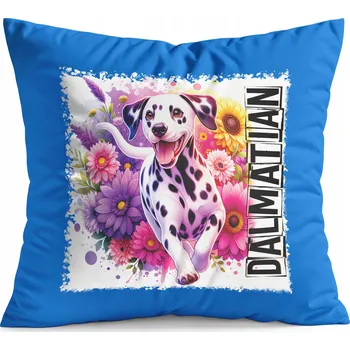 Polštář POLŠTÁŘ MODRÝ DÁREK - PES, PES, PLEMENO DALMATIN