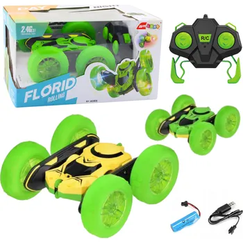 LEAN Toys Kaskadérské RC auto 360°, zelené