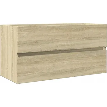 Koupelnový nábytek Skříňka pod umyvadlo, dub sonoma, 90x38,5x45 cm, dřevotříska