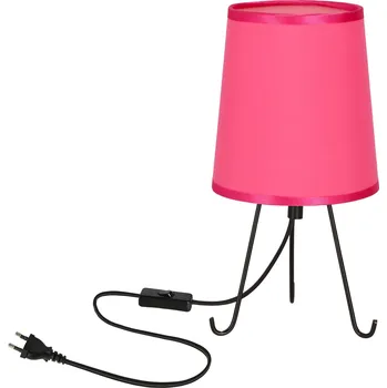 Lampička Smally stolní lampa černá 1x40 E14 stínidlo fuchsiové barvy