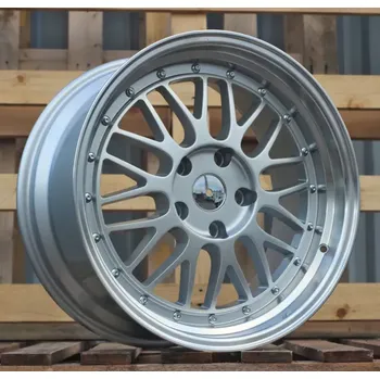 Alu kolo Alu kola Racing Line A1025, 17x8.5 5x120 ET15, stříbrná + leštěný límec
