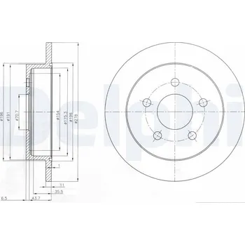 Brzdový kotouč Brzdový kotouč DELPHI BG3143