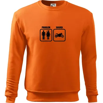 Pánská mikina Problém silniční motorka - Mikina Essential pánská - 3XL ( Oranžová )