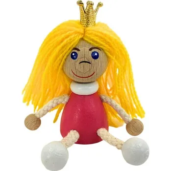 PRINCEZNA - dřevěná ručně malovaná klíčenka