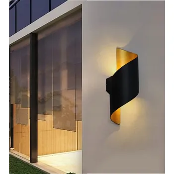 Nástěnné svítidlo 10W LED vnitřní nástěnné svítidlo černé | Kinkiet pro venkovní i vnitřní použití