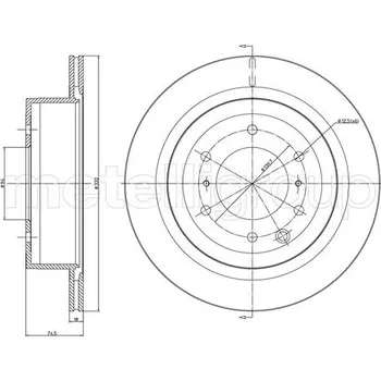 Brzdový kotouč Brzdový kotouč METELLI 23-1663C