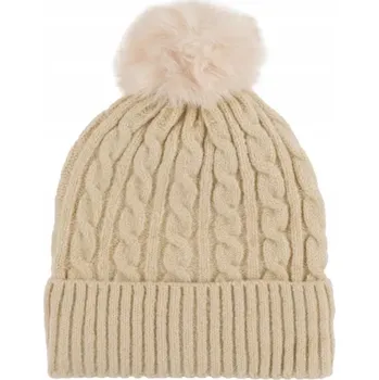 Čepice Zimní Agrafka s zavíracími špendlíky béžová čepice univerzální velikost