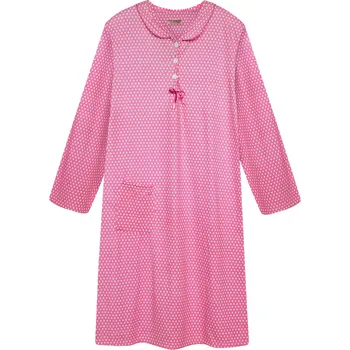 Body Liduška hřejivá noční košile pod kolena 6553 3XL růžová