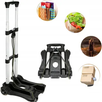 Zahradní vozík Skládací transportní vozík do skladu, na zavazadla, nosnost 50 kg - ROBUSTNÍ
