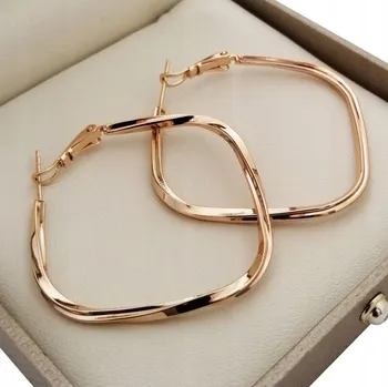 Náušnice NÁUŠNICE 4CM ČTVERCOVÉ, CHIRURGICKÁ OCEL , JAKO DÁREK