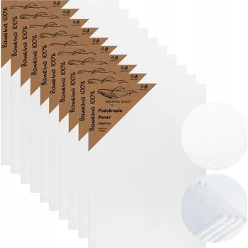 Textilie Malířské Plátno malířské plátno 24 cm x 30 cm Wielorybie Rzeczy 10 ks