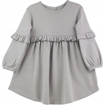 Dívčí šaty Dívčí šaty s dlouhým rukávem šedá Nicol, vel.