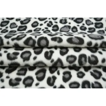 FLÍS S POTISKEM VZOR ŠEDÁ PANTERKA