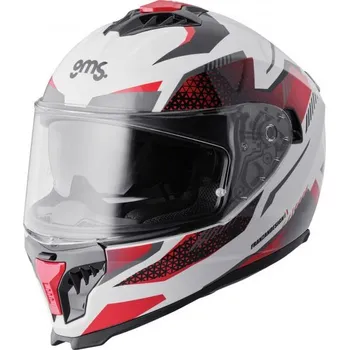 Motodoplněk Integrální helma GMS GELERO ZG12701 bílo-červeno-šedá M