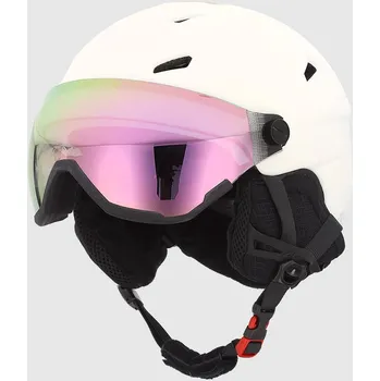 Lyžařská helma s brýlemi unisex - bílá