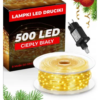 Vánoční dekorace Vánoční osvětlení na stromeček Křeček vnitřní i venkovní 50 m 301 - 500 světýlek