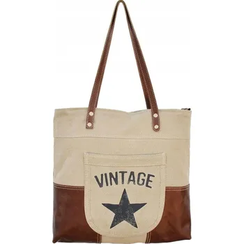 Nákupní taška ANTIC LINE béžová bavlna