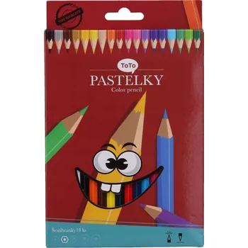 Kresba Pastelky pro děti 3+ - 18 ks, šestihranné, ideální pro školní použití, skla