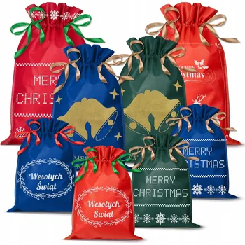 Vánoční dekorace VÁNOČNÍ PYTEL ČERVENÝ POD STROMEČEK NA DÁRKY