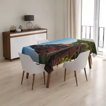 ubrus Sablio Ubrus Vlak na mostě - 145x240 cm