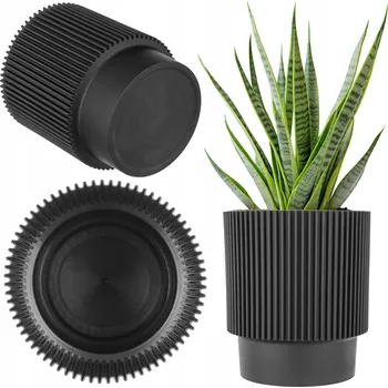 Květináč Černý plast Květináč Kadax 14 cm x 14 x 16,5 cm