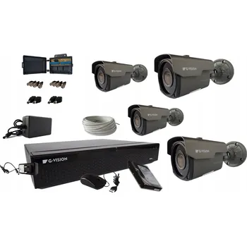 IP kamera PRŮMYSLOVÁ CCTV KAMEROVÁ SOUPRAVA 4 kamery 5MPx IR 60m