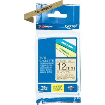 Pásek do tiskárny Brother TZE-MPGG31 páska do tiskárny štítků, černá na zlaté