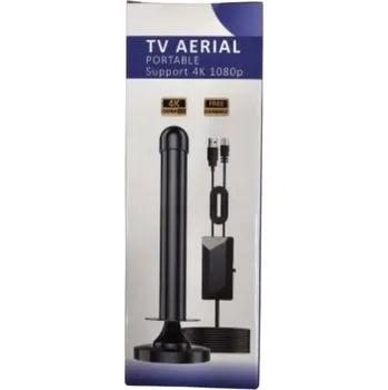 Příjem digitálního pozemního vysílání Interní DVB-T2 Anténa 360° se Zesilovačem 4K 1080p s Magnetickou Základnou