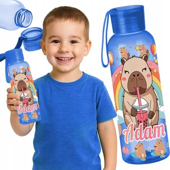 Láhev ŠKOLNÍ LÁHEV LAHEV NA PITÍ NA VODU TRITAN PRO DĚTI SLADKÁ KAPYBARA CAPIBARA