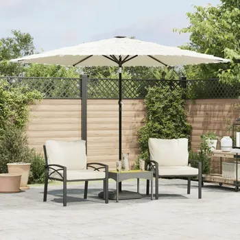 Markýza Zahradní slunečník s ocelovou tyčí bílý 288 x 288 x 225 cm Bílá4005108