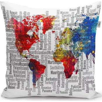 Polštář Sablio Polštář Jména států - 50x50 cm