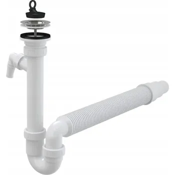 Sifon Trubkový sifon dřezu s přípojkou a trubkou