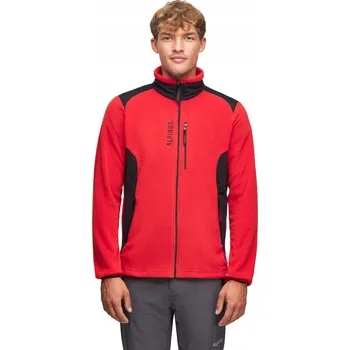 Pánská mikina Fleecová Mikina červený vel. Alpinus